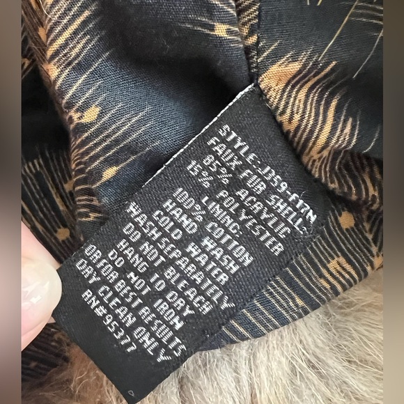 Sanctuary Vest Faux Fur Boho Open Front Lined Y2K Vegan Leather Couture Inspired - Picture 4 of 5